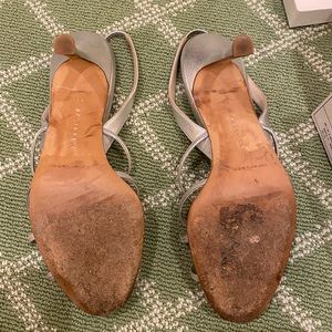 Manolo Blahnik Silver Strapy Sandals